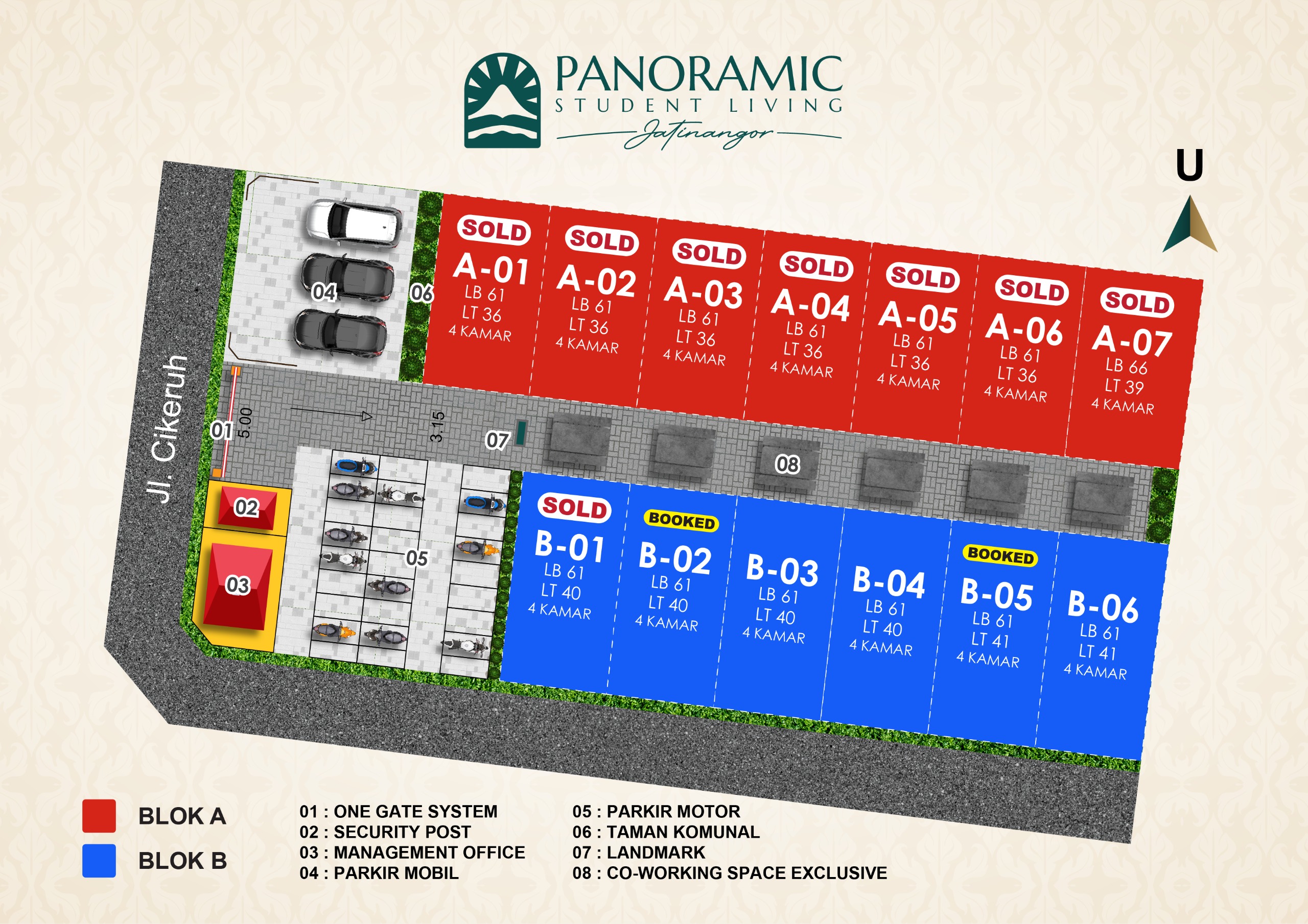 Siteplan Panoramic Student Living Jatinangor